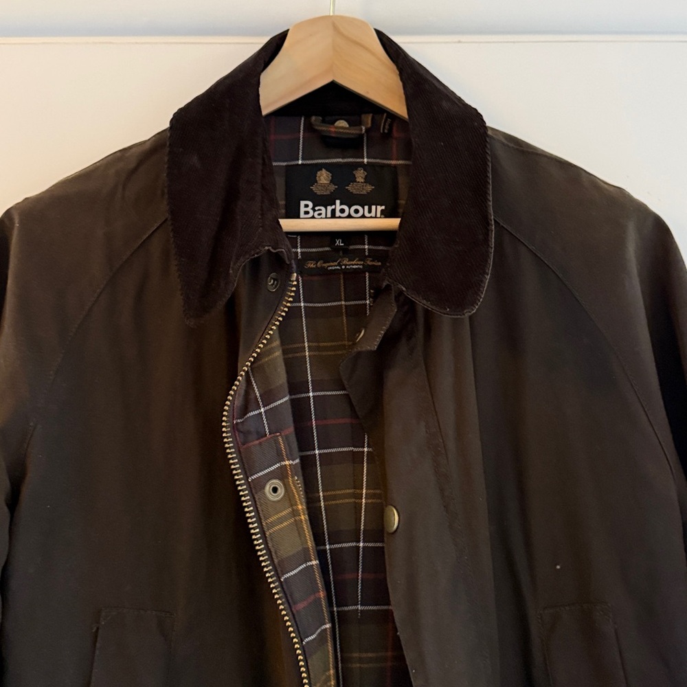 Barbour Brown Jacket with Plaid Lining